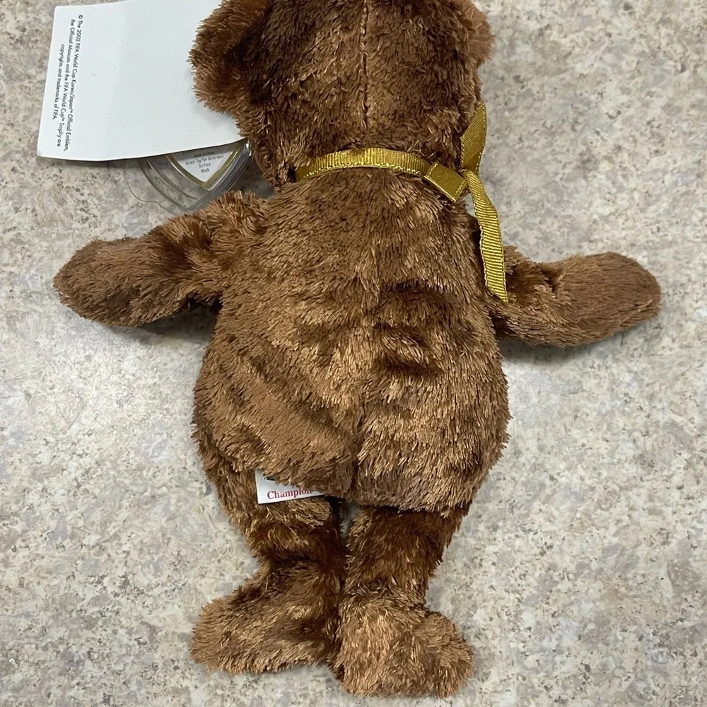 Ty Beanie Baby Champion Italy 2002 FIFA World Cup Bear With Orig License Tag U.S
